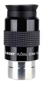 Окуляр 32 мм PLOSSL поле 48° SVBONY 1.25" покриття FMC, 4-елементи у 2 групах модель SV131