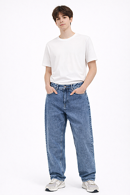 Підліткові джинси баггі синього кольору VG
