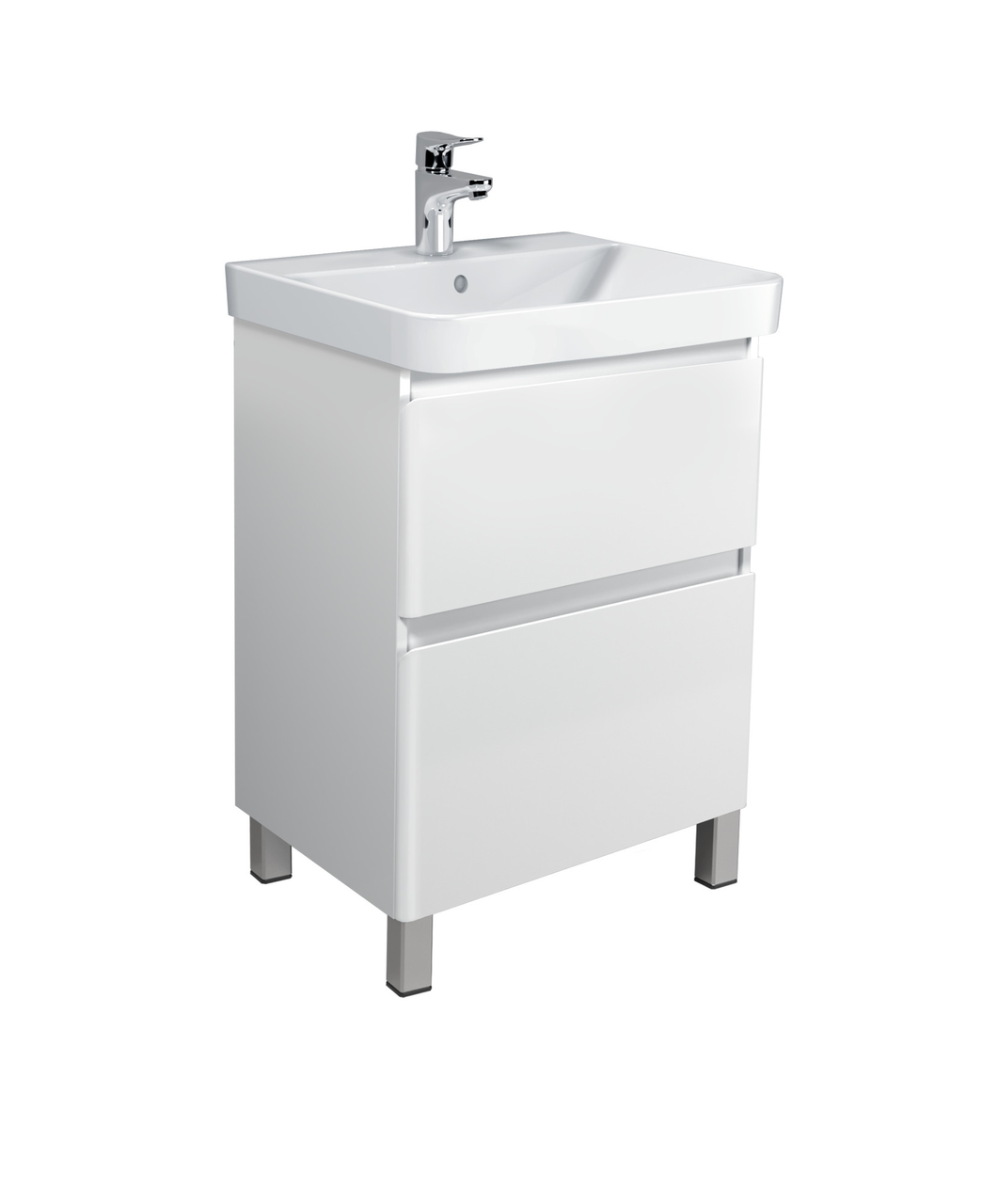 Тумба Палермо 50-U Vivace з умивальником біла підвісна / підлогова