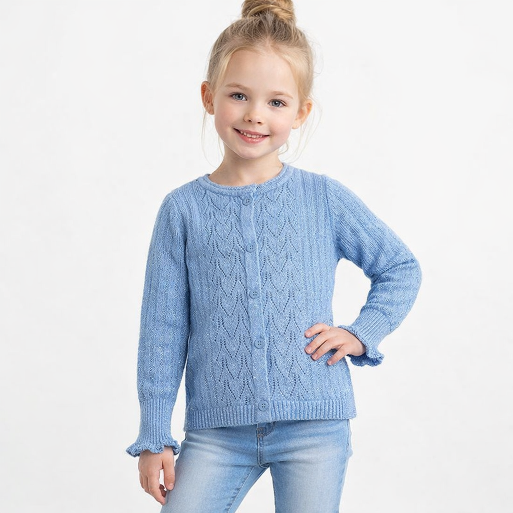 Кофта на гудзиках с люрексом демі на дівчинку 5-6 років зріст 116 см, фото 1