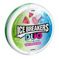 Льодяники драже ICE BREAKERS Sugar Free Mints DUO Fruit + Cool Watermelon 36g