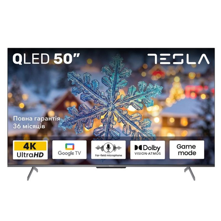 Телевізор Tesla Q50S935GUS 50" Smart TV, Google TV, 4K, фото 1