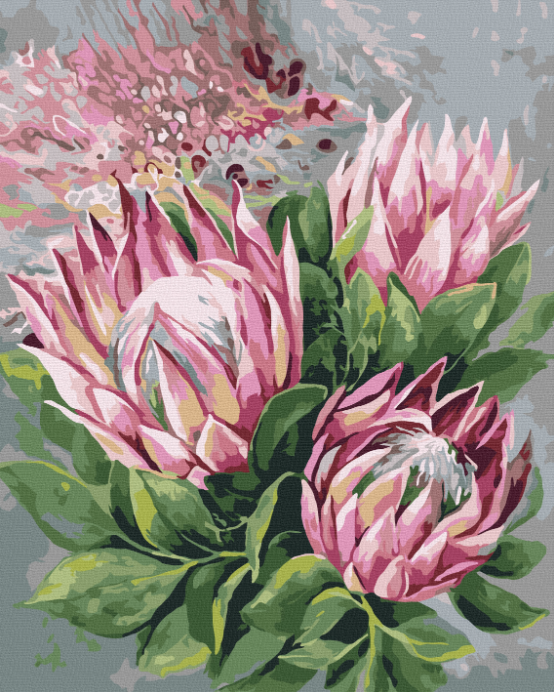 Картина за номерами Рожеві протеї Brushme BS54555, фото 1