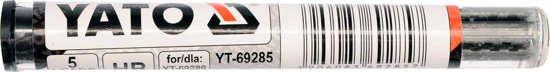 Стержні графітні чорні 5 шт "HВ" для олівця-автомата YATO, фото 1