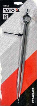 Циркуль розмічальний 300 мм з гвинтовим фіксатором YATO, фото 1