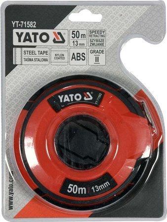 Рулетка вимірювальна скловолокно 50 м 13 мм YATO, фото 1