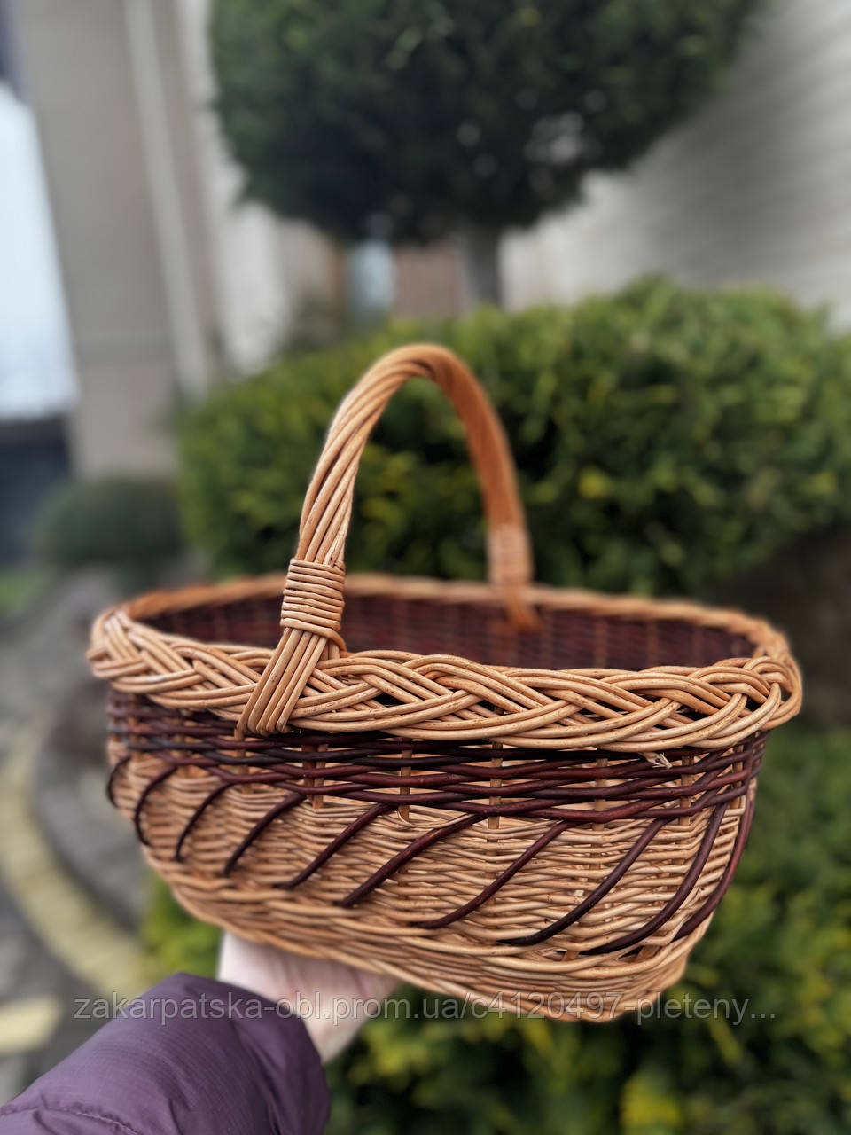 Корзинка « Квадратна Зброєна шоколад» в натуральному кольорі ., фото 1