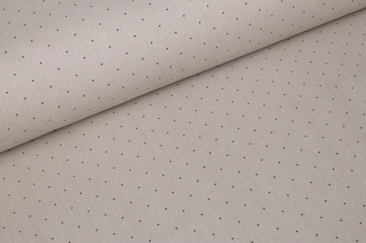 Ранфорс 240 см Крапки на холодному темно-бежевому