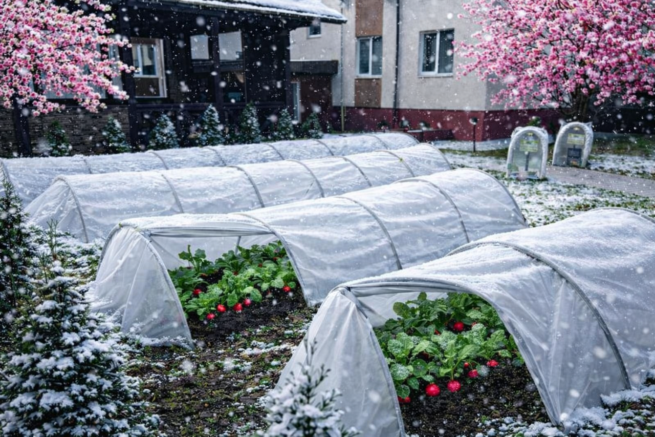 Парник Міні 3м 60 г/м²  ВЕСНА арочний для розсади - біле агроволокно