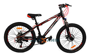Велосипед 26/quot; CROSS STARK AM DD (рама 15/quot;) чорно-червоний глянець