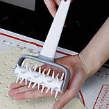 Валик ролик для тіста з шипами Докер 12х20 см, фото 4