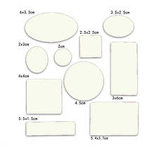 Самоклейні латки різних форм для пуховиків, штанів, ремонту одягу (Кремово-білий)