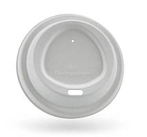 Кришка для склянки одноразового L Крафт біла d9 см цукрова тростина (197515/50шт)