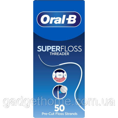 ТОП! Зубна нитка Oral-B SuperFloss 50 шт. (8700216538961) - (gHome), фото 1