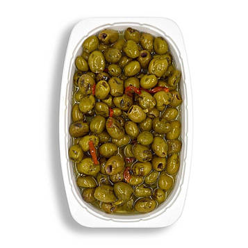 Зелені оливки у спеціях на грилі без кісточки Код/Артикул 2613