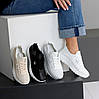 Білі м'які літні кросівки із сірою окантовкою наскрізна перфорація, фото 10