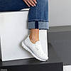 Білі м'які літні кросівки із сірою окантовкою наскрізна перфорація, фото 8