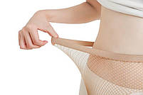 Колготки у дрібну сіточку з відкритим доступом Бежевий 42-46, фото 2