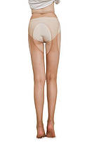 Колготки у дрібну сіточку з відкритим доступом Бежевий 42-46, фото 3