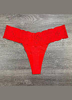 Набір із 5 безшовних жіночих стрінгів з мереживним поясом і мікросіткою, висока посадка, фото 2