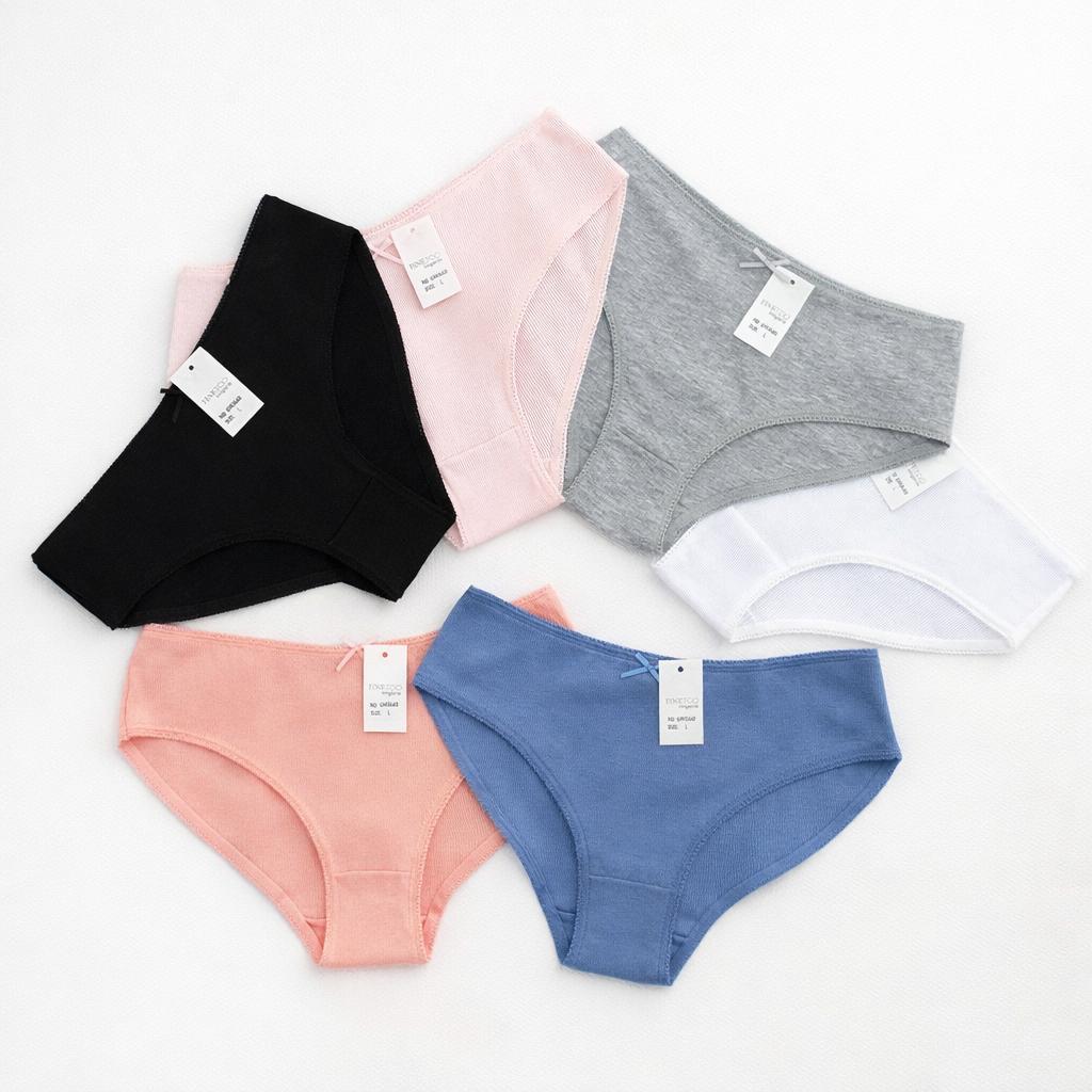 Набір жіночих трусиків у рубчік 6 шт, фото 1