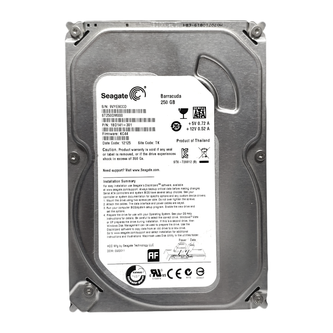 Жорсткий диск HDD 250GB 7200rpm 16MB SATA III 3.5 Seagate Barracuda ST250DM000, фото 1