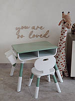 Cтолик мультивуд зі стільцем зелений