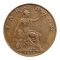 Велика Британія 1 фартінг, 1908