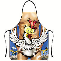 Фартух з приколом Курка 75 на 60 см різнобарвний