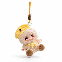 М'яка іграшка брелок Акун 16см світло-коричневий милий брелок для рюкзака і сумки для дітей