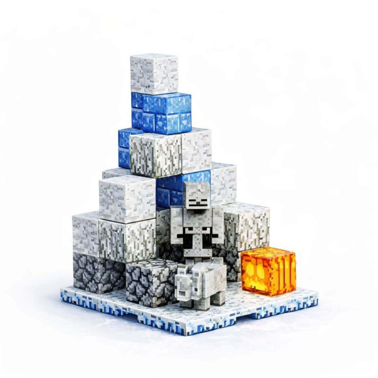 Магнітний конструктор Minecraft Magnet World 38 деталей — магнітні блоки 2×2 см з фігурками, арт. T9913, фото 1
