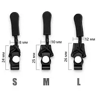 Бігунки для блискавок, швидкий ремонт та заміна собачки "в комплекті 3 шт. S, M, L"
