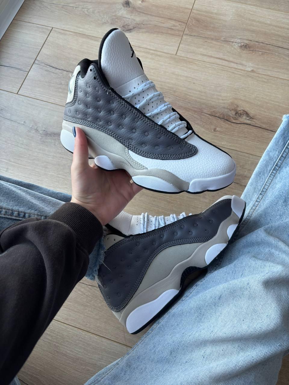 Жіночі та чоловічі кросівки Jordan 13 Retro Atmosphere Grey сірі кеди Джордан 13 Ретро шкіра гума демісезон унісекс В'єтнам, фото 1