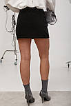 Оксамитова мініспідниця — чорний колір, M (є розміри), фото 2