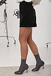 Оксамитова мініспідниця — чорний колір, M (є розміри), фото 4