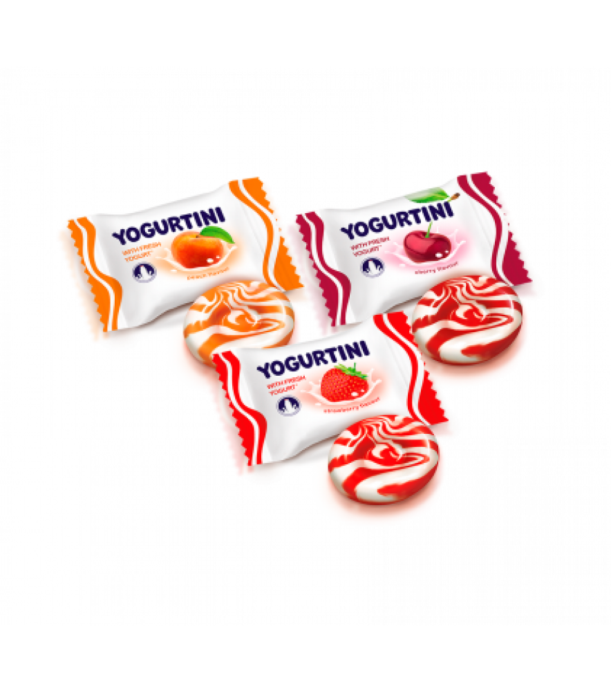 Цукерки карамель Roshen Yogurtini РЦ 1кг ТМ Рошен, фото 1