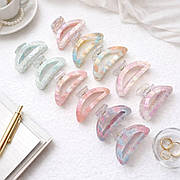 Набір стильних шпильок Краб-затискач для волосся Жіночий аксесуар для повсякденних і акуратних зачісок 12 шт.