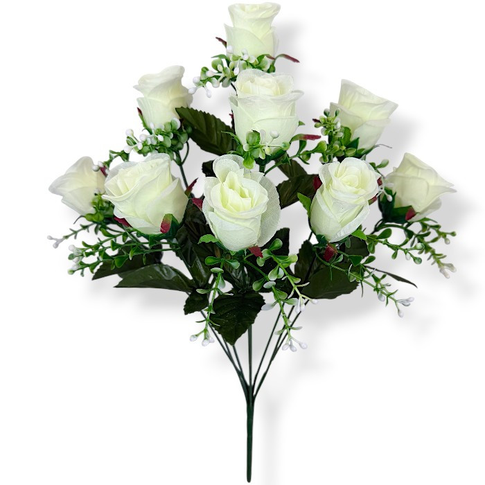 Штучні квіти букет бутони троянд Палітра, 48см, фото 1