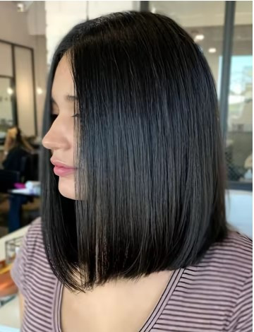 Перука чорна каре без чубчика, фото 1