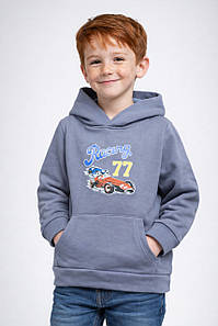 Світшот дитячий для хлопчика на флісі сірого кольору 206000P