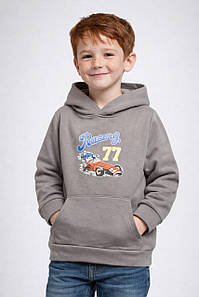 Світшот дитячий для хлопчика на флісі темно-сірого кольору 206001P