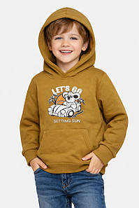 Світшот дитячий для хлопчика на флісі кольору хакі 206009P