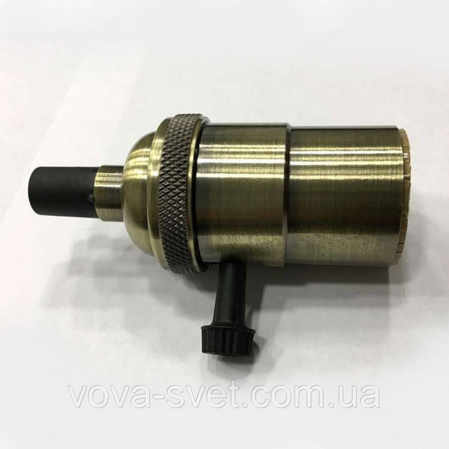 Патрон Retro з вимикачем (Алюміній) Антична бронза