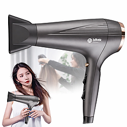 Фен для волосся від мережі 3600Вт + насадка, BITEK BT-4015 / Електричний фен сушка для волосся / Сушка для волосся