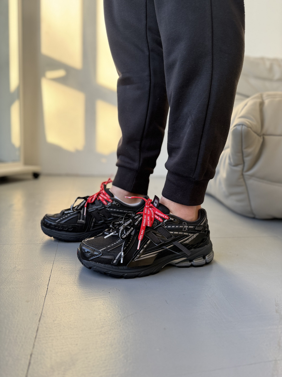 1906A Double Laces Black Silver, фото 1