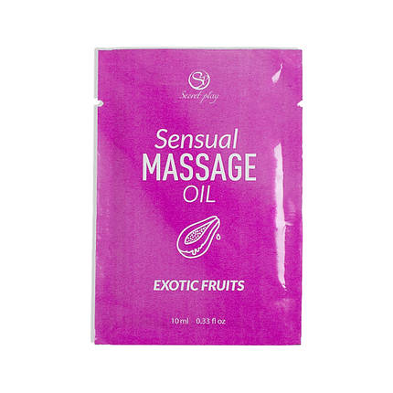 Пробник олії для масажу Exotic Fruits Massage Oil, запах екзотичні фрукти, 10 мл, фото 1