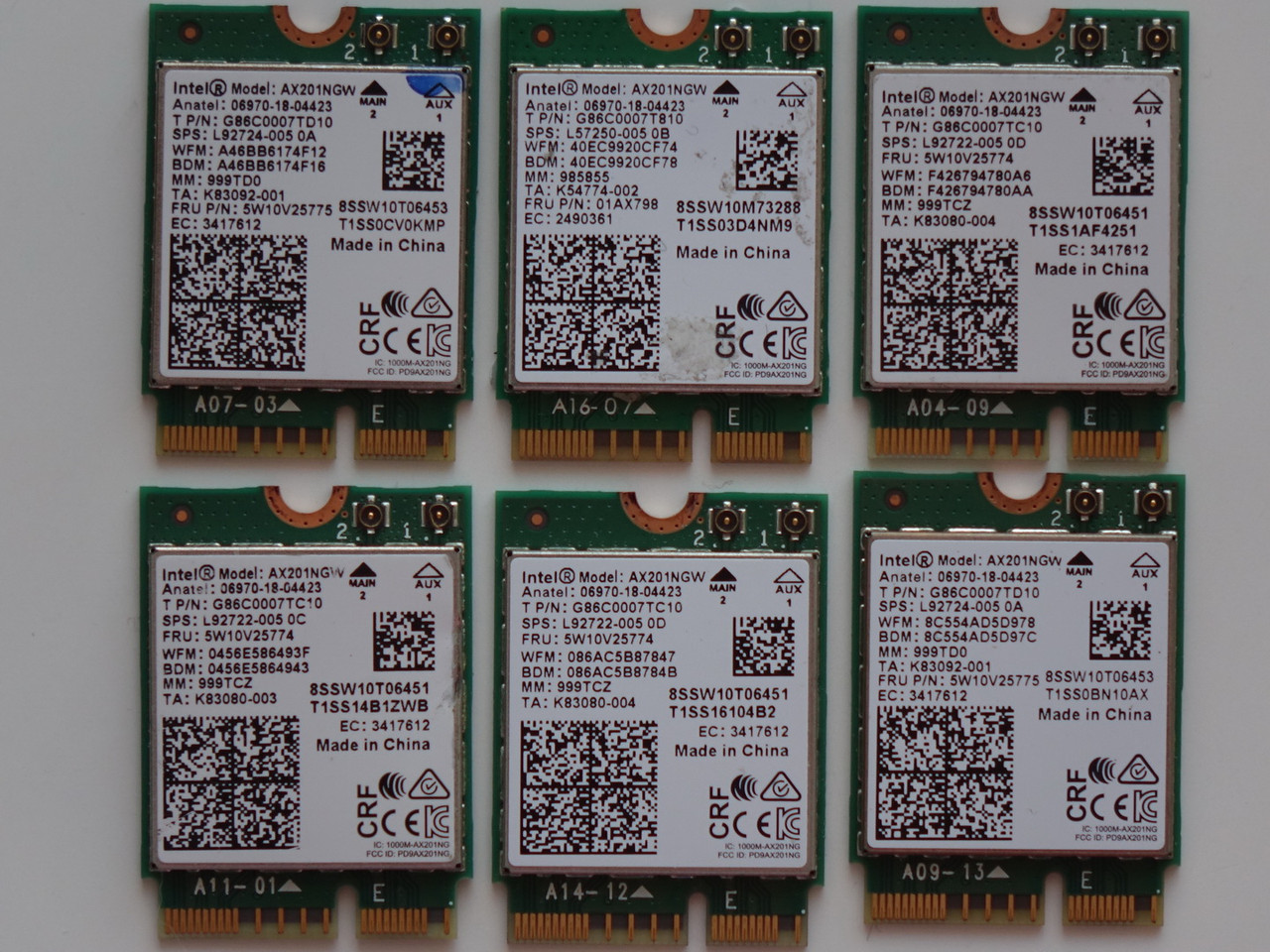 Intel AX201NGW Wi-Fi модуль, Wi-Fi 6 адаптер, 2.4G/5G, M.2, M.2 2230, Адаптер Мережева карта, фото 1