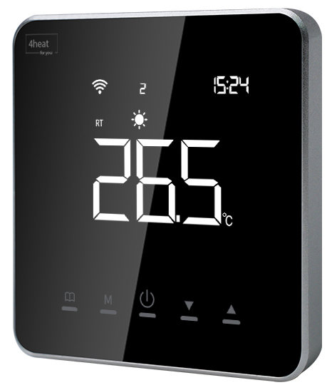 Сенсорний регулятор до теплої підлоги 4HEAT AE-3D Silver, фото 1