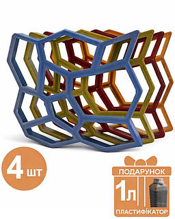 Форма для садової доріжки 4 в 1 SKOBA PLAST (60х60х6 см) та Пластифікатор 1 л