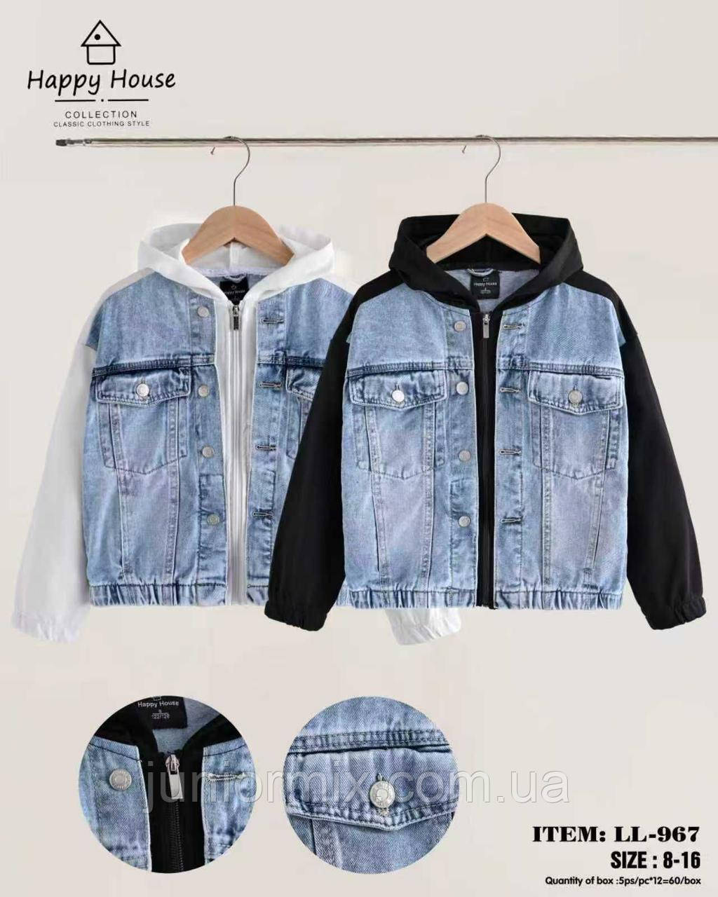 Дитячі джинсові піджаки для дівчаток оптом ІТАЛІЯ